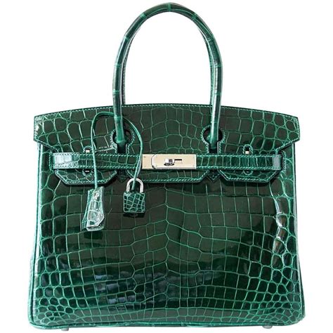 green hermes birkin bag|hermes green crocodile bag.